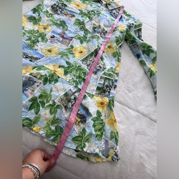 Tommy Bahama x Disney Coastalina 100% Linen Postcard to Paradise Dress size M - Picture 12 of 13